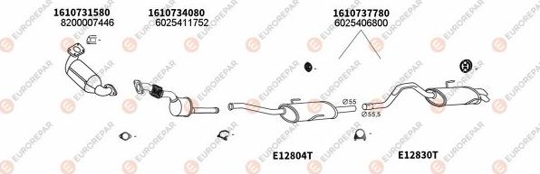 EUROREPAR EXH102519 - Система випуску ОГ autozip.com.ua