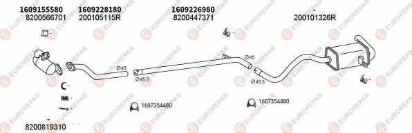 EUROREPAR EXH102695 - Система випуску ОГ autozip.com.ua