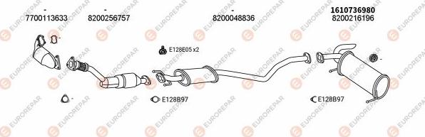 EUROREPAR EXH102643 - Система випуску ОГ autozip.com.ua