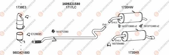 EUROREPAR EXH102035 - Система випуску ОГ autozip.com.ua