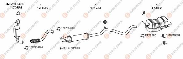 EUROREPAR EXH102038 - Система випуску ОГ autozip.com.ua