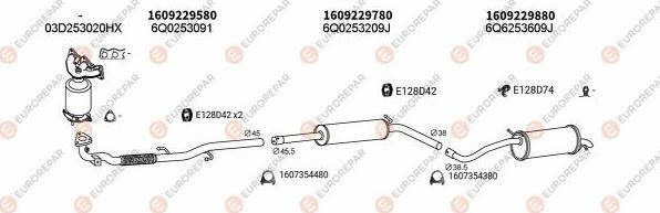 EUROREPAR EXH102807 - Система випуску ОГ autozip.com.ua