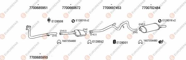 EUROREPAR EXH102315 - Система випуску ОГ autozip.com.ua