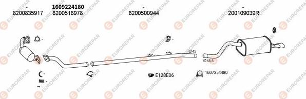 EUROREPAR EXH102749 - Система випуску ОГ autozip.com.ua