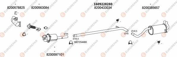 EUROREPAR EXH102707 - Система випуску ОГ autozip.com.ua