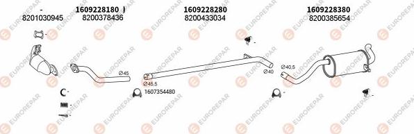 EUROREPAR EXH102718 - Система випуску ОГ autozip.com.ua