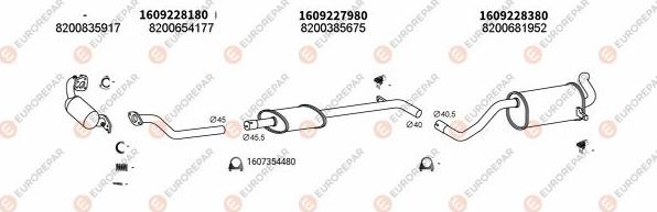 EUROREPAR EXH102731 - Система випуску ОГ autozip.com.ua