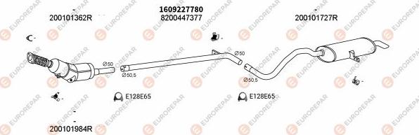 EUROREPAR EXH102724 - Система випуску ОГ autozip.com.ua