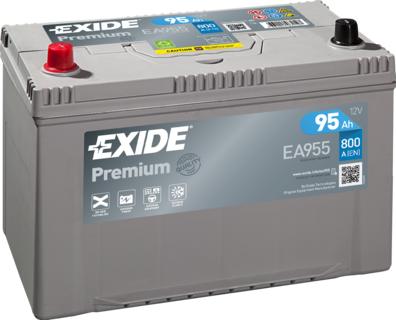 Exide EA955 - Аккумулятор   95Ah-12v Exide PREMIUM 302х171х222.L.EN800 Азия autozip.com.ua