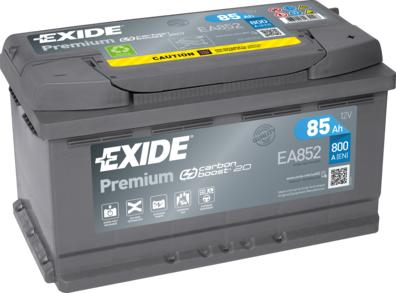 Exide EA852 - Акумулятор 85Ah-12v Exide PREMIUM 315х175х175. R. EN800 autozip.com.ua