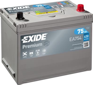 Exide EA754 - Стартерна акумуляторна батарея, АКБ autozip.com.ua
