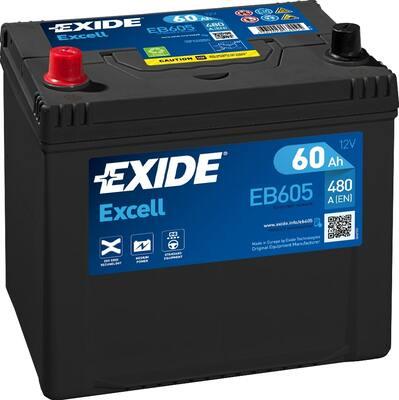 Exide EB605 - Аккумулятор   60Ah-12v Exide EXCELL230х172х220.L.EN480 Азия autozip.com.ua