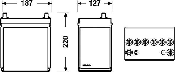 Exide EB357 - Стартерна акумуляторна батарея, АКБ autozip.com.ua
