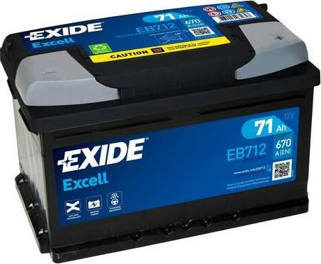 Exide EB712 - Стартерна акумуляторна батарея, АКБ autozip.com.ua