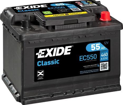 Exide EC550 - Аккумулятор   55Ah-12v Exide CLASSIC242х175х190.R.EN460 autozip.com.ua