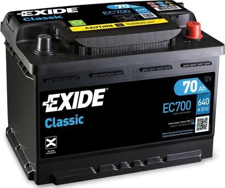 Exide EC700 - Стартерна акумуляторна батарея, АКБ autozip.com.ua