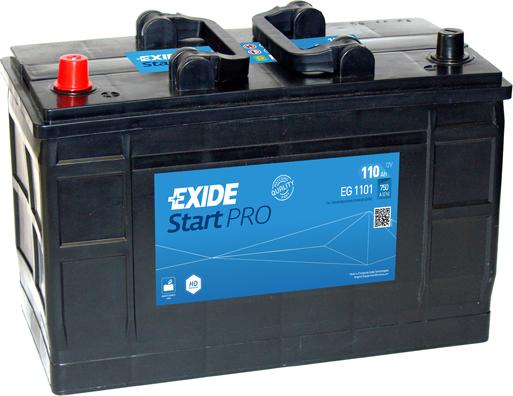 Exide EG1101 - Акумулятор 110Ah-12v Exide Start PRO 349х175х235. L. EN750 autozip.com.ua