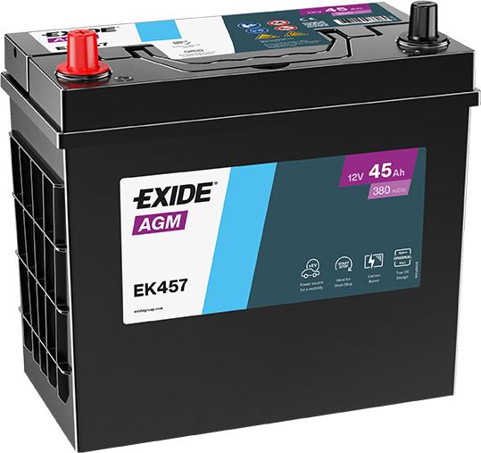 Exide EK457 - Стартерна акумуляторна батарея, АКБ autozip.com.ua