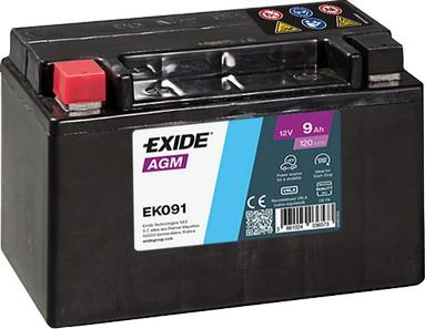 Exide EK091 - Стартерна акумуляторна батарея, АКБ autozip.com.ua