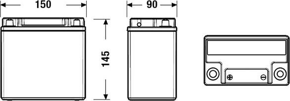 Exide EK151 - Стартерна акумуляторна батарея, АКБ autozip.com.ua