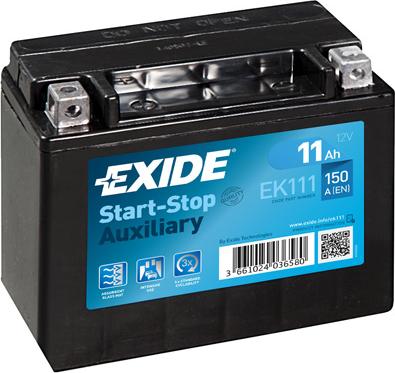 Exide EK111 - Стартерна акумуляторна батарея, АКБ autozip.com.ua