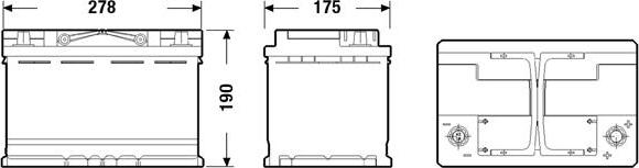 Exide EK720 - Акумулятор   72Ah-12v Exide AGM 278х175х190.R.EN760 autozip.com.ua