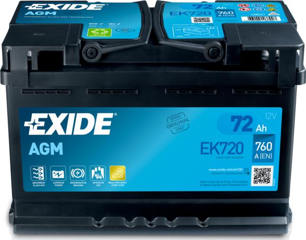 Exide EK720 - Стартерна акумуляторна батарея, АКБ autozip.com.ua