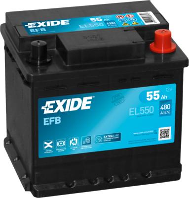 Exide EL550 - Стартерна акумуляторна батарея, АКБ autozip.com.ua