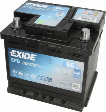 Exide EL550 - Стартерна акумуляторна батарея, АКБ autozip.com.ua