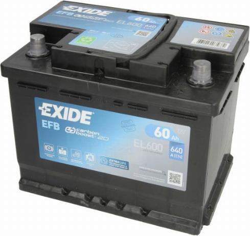 Exide EL600 - Стартерна акумуляторна батарея, АКБ autozip.com.ua
