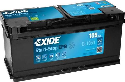 Exide EL1050 - Стартерна акумуляторна батарея, АКБ autozip.com.ua