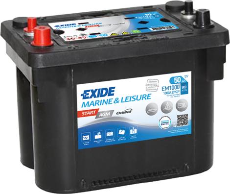 Exide EM1000 - Стартерна акумуляторна батарея, АКБ autozip.com.ua