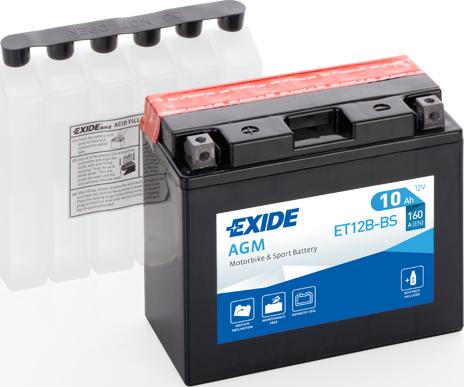 Exide ET12B-BS - Стартерна акумуляторна батарея, АКБ autozip.com.ua