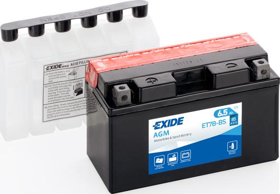 Exide ET7B-BS - Аккумулятор   6.5Ah-12v Exide AGM 150х65х93.L.EN85 autozip.com.ua