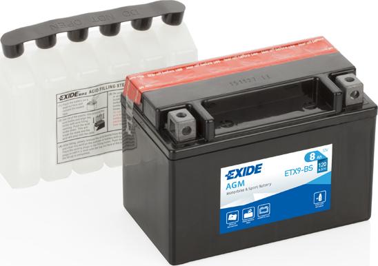 Exide ETX9-BS - Стартерна акумуляторна батарея, АКБ autozip.com.ua