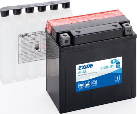 Exide ETX9C-BS - Стартерна акумуляторна батарея, АКБ autozip.com.ua