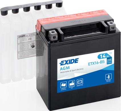 Exide ETX16-BS - Стартерна акумуляторна батарея, АКБ autozip.com.ua