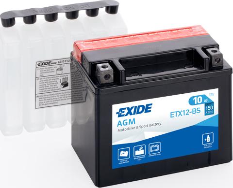 Exide ETX12-BS - Стартерна акумуляторна батарея, АКБ autozip.com.ua