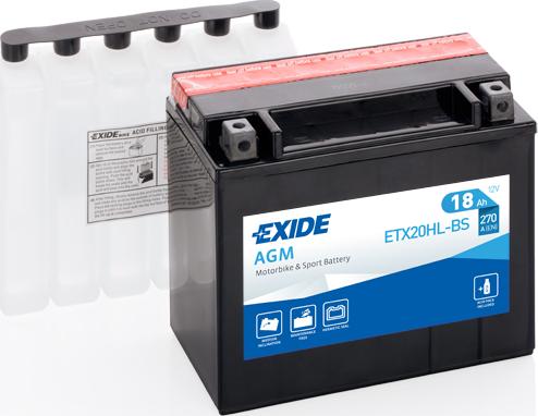 Exide ETX20HL-BS - Стартерна акумуляторна батарея, АКБ autozip.com.ua