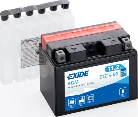 Exide ETZ14-BS - Стартерна акумуляторна батарея, АКБ autozip.com.ua