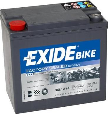 Exide GEL12-14  - Стартерна акумуляторна батарея, АКБ autozip.com.ua
