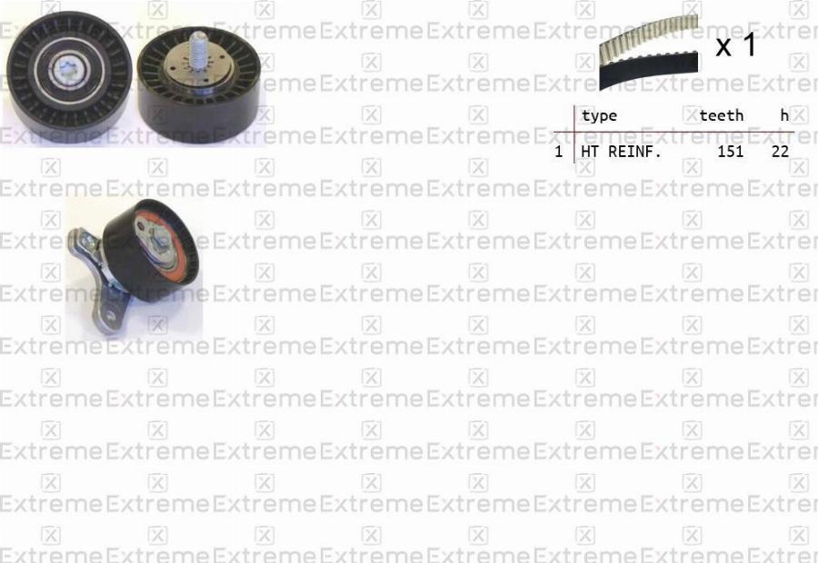 EXTREME 99990080 - Комплект ременя ГРМ autozip.com.ua