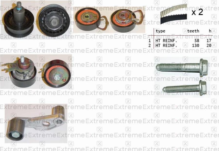 EXTREME 99990037 - Комплект ременя ГРМ autozip.com.ua
