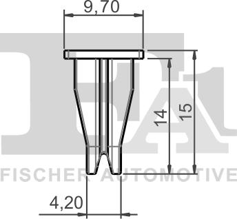 FA1 10-60002.25 - Зажим, молдинг / захисна накладка autozip.com.ua