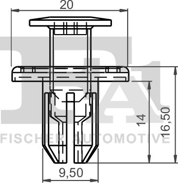 FA1 10-30008.10 - Зажим, молдинг / захисна накладка autozip.com.ua