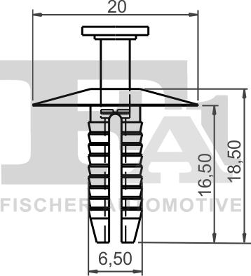 FA1 10-20006.25 - Зажим, молдинг / захисна накладка autozip.com.ua