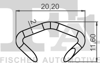 FA1 12-40003.25 - Зажим, молдинг / захисна накладка autozip.com.ua