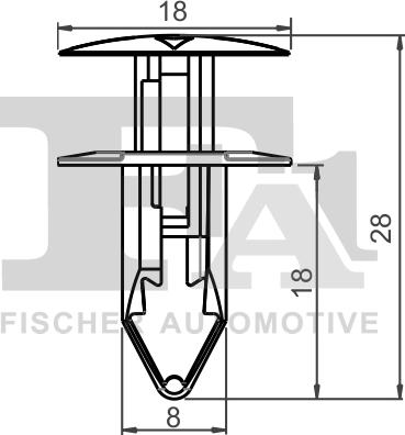 FA1 12-20004.10 - Зажим, молдинг / захисна накладка autozip.com.ua