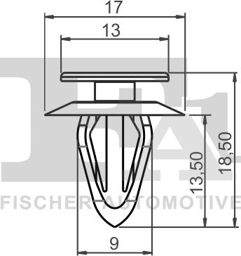 FA1 87-40001.25 - Зажим, молдинг / захисна накладка autozip.com.ua