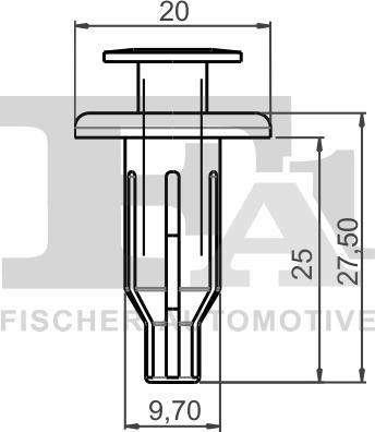 FA1 87-30001.5 - Зажим, молдинг / захисна накладка autozip.com.ua